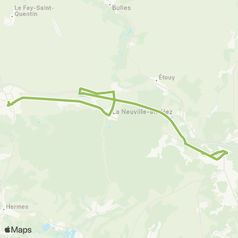 Hauts-de-France Car 60 Bresles - Clermont map