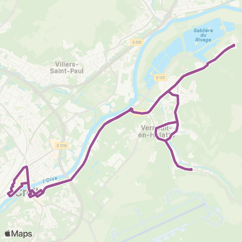 Hauts-de-France Car 60 Fleurines-Creil map