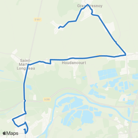 Hauts-de-France Car 60 Sacy le Petit - Pont Sainte Maxence map