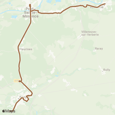 Hauts-de-France Car 60 Verberie-Senlis map