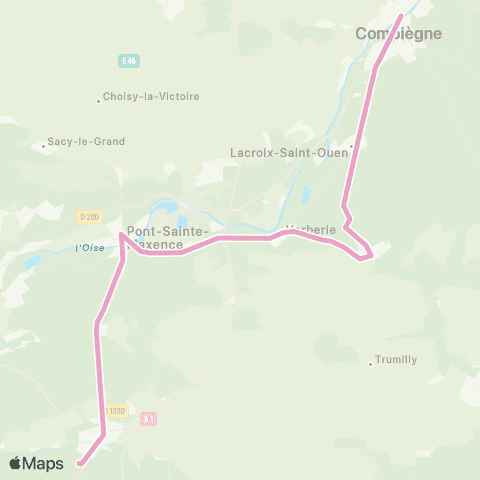 Hauts-de-France Car 60 Compiègne-Senlis map