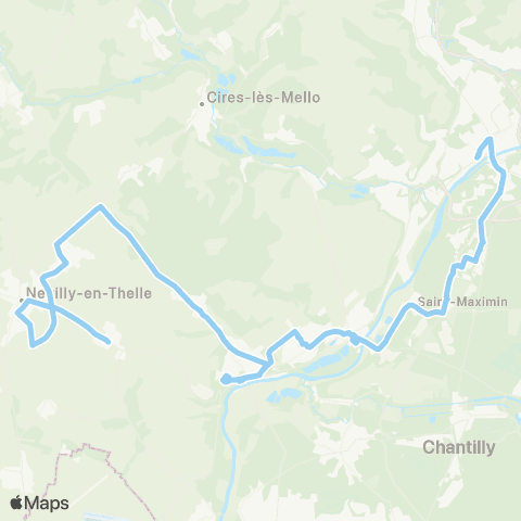 Hauts-de-France Car 60 Boran sur Oise - Creil Marché map