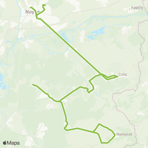 Hauts-de-France Car 60 Carlepont - Noyon map