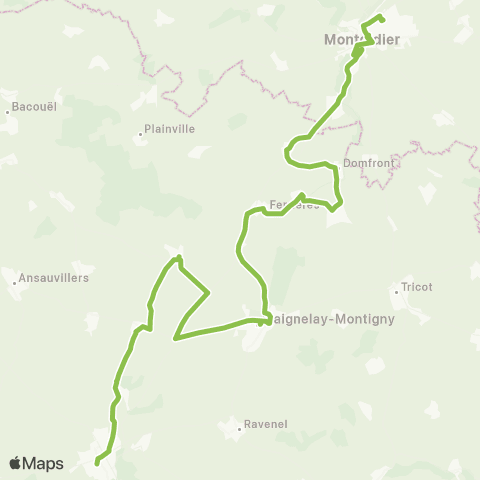 Hauts-de-France Car 60 Saint Just en Chaussée - Montdidier map