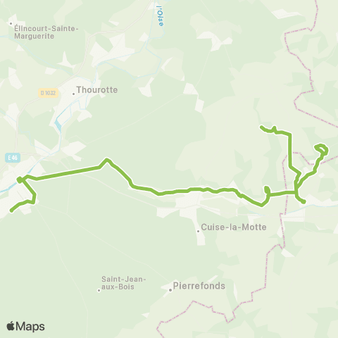 Hauts-de-France Car 60 Vic sur Aisne - Attichy - Compiègne map