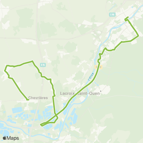 Hauts-de-France Car 60 Grandfresnoy - Compiègne map