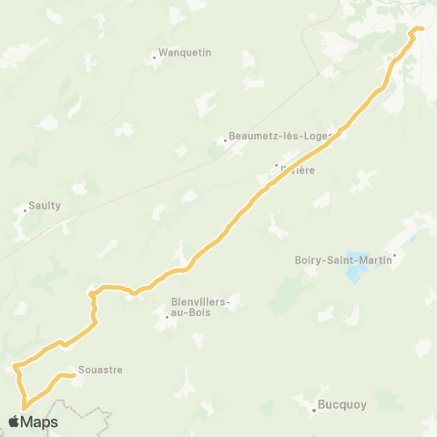 Hauts-de-France Car 62 Souastre / Arras map