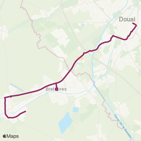 Hauts-de-France Car 62 Brebières / Douai map