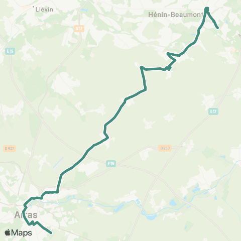 Hauts-de-France Car 62 Hénin-Beaumont / Arras map