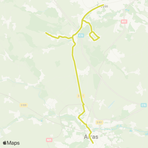 Hauts-de-France Car 62 Lens / Arras map