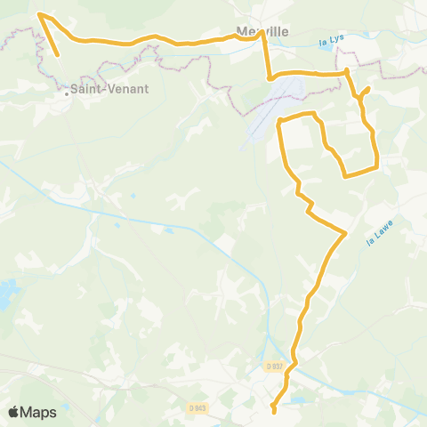 Hauts-de-France Car 62 Merville / Béthune map