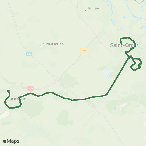 Hauts-de-France Car 62 Lumbres / Saint-Omer map