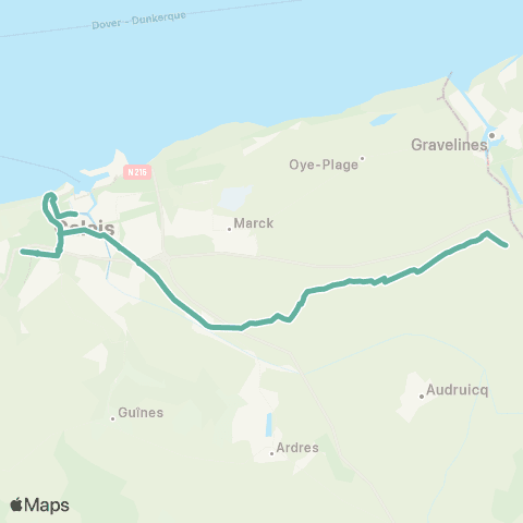 Hauts-de-France Car 62 Saint-Folquin / Calais map