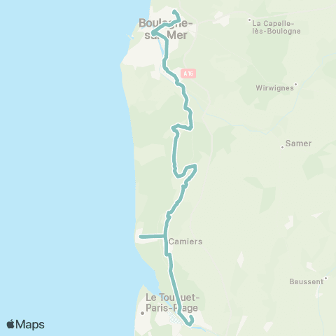 Hauts-de-France Car 62 Etaples / Boulogne-sur-Mer map