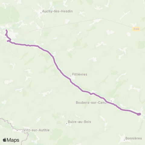 Hauts-de-France Car 62 Frévent / Hesdin map