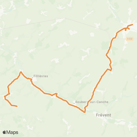 Hauts-de-France Car 62 Doullens / Saint-Pol-sur-Ternoise map