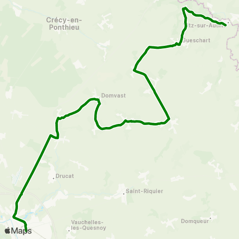 Hauts-de-France Car 80 Boufflers – Abbeville map