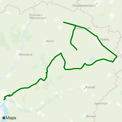 Hauts-de-France Car 80 Épehy - Villers Faucon - Peronne map