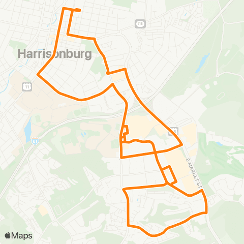 HDPT Route 1-B map