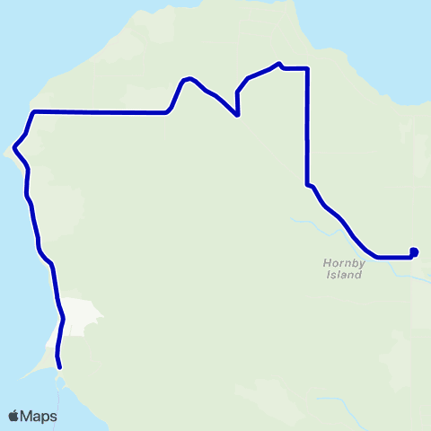 Hornby Island Bus Shingle Spit Ferry map