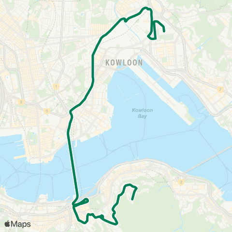 Kowloon Motor Bus Kai Yip - Braemar Hill map