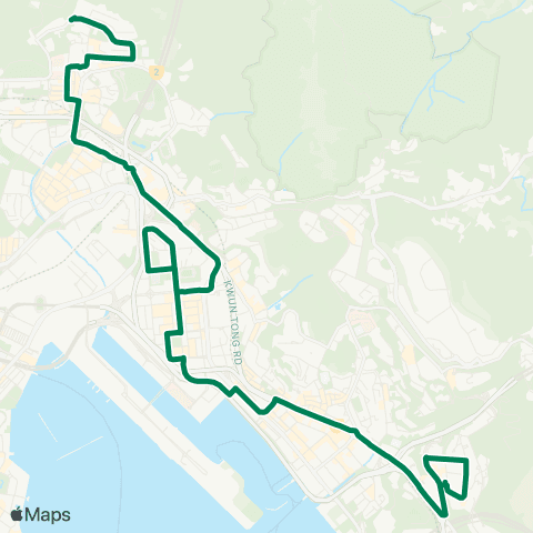 Kowloon Motor Bus Ping Tin - Tsz Wan Shan (North) map