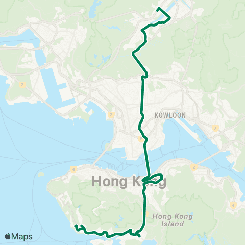 Kowloon Motor Bus Shatin Station - Wah Fu (Central) map