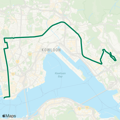 Kowloon Motor Bus Sau Mau Ping (Central) - Star Ferry map