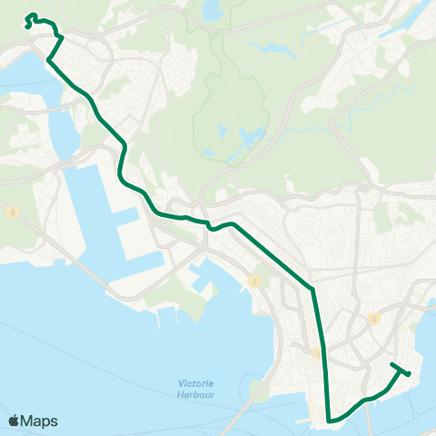 Kowloon Motor Bus Tsuen Wan (Allway Gardens) - Whampoa Garden map