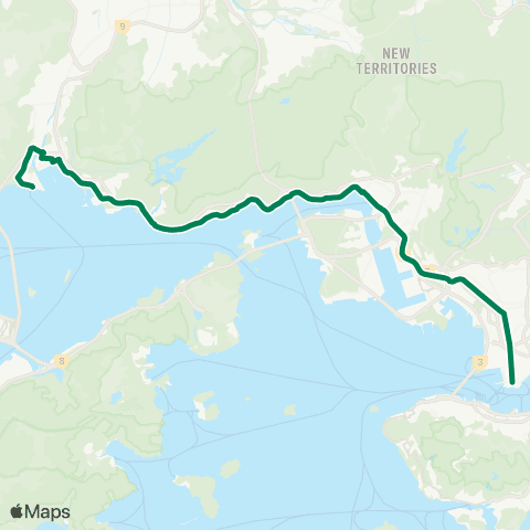 Kowloon Motor Bus Tuen Mun Pier Head - Tsim Sha Tsui map