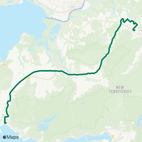 Kowloon Motor Bus Tuen Mun (Sam Shing Estate) - Fanling (Cheung Wah) map