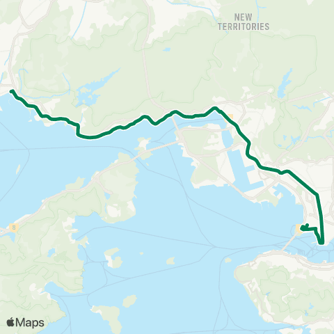 Kowloon Motor Bus Tuen Mun (Sam Shing Estate) - Kowloon Sta map