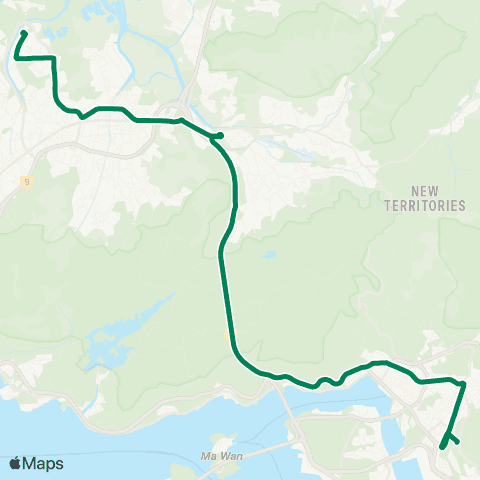 Kowloon Motor Bus Tin Heng Estate - Lai Yiu map