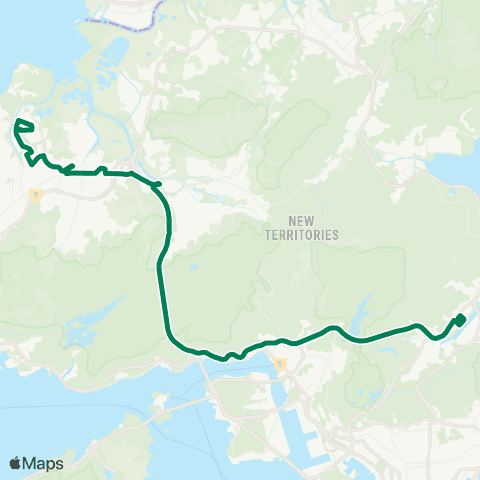 Kowloon Motor Bus Tin Fu - Lek Yuen map