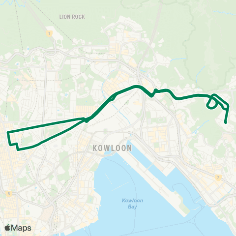 Kowloon Motor Bus Shun Tin - Mong Kok (Circular) map