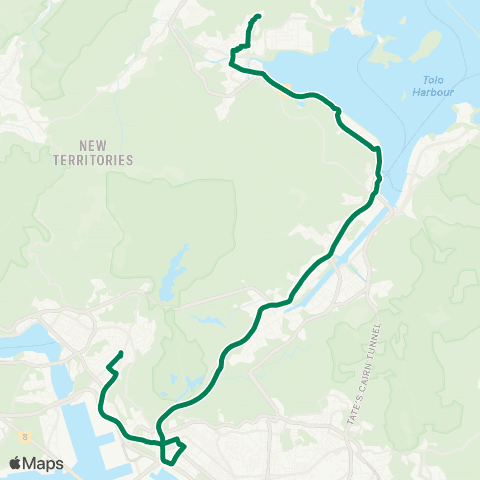 Kowloon Motor Bus Tai Po (Fu Heng) - Kwai Hing Station map