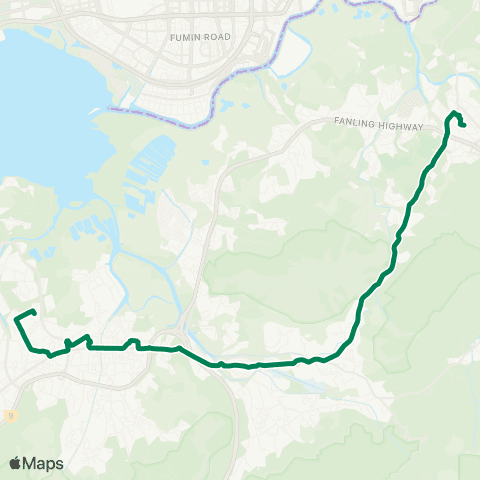 Kowloon Motor Bus Tin Tsz - Sheung Shui map