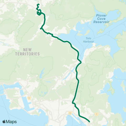 Kowloon Motor Bus Fanling (Luen Wo Hui) - Lam Tin Station map