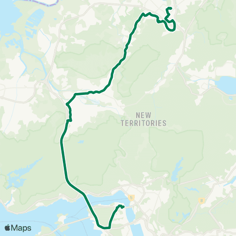 Kowloon Motor Bus Fanling (Luen Wo Hui) - Tsing Yi Station map