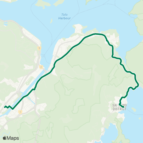 Kowloon Motor Bus Shatin Central - Sai Kung map