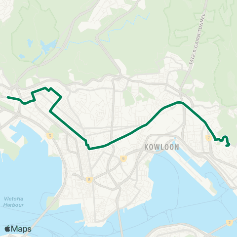 Kowloon Motor Bus Lok Wah - Mei Foo map