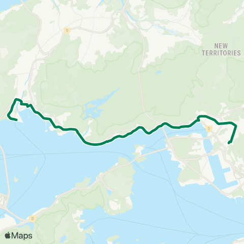 Kowloon Motor Bus Tuen Mun Pier Head - Kwai Fong (Kwai Tsui Estate) map
