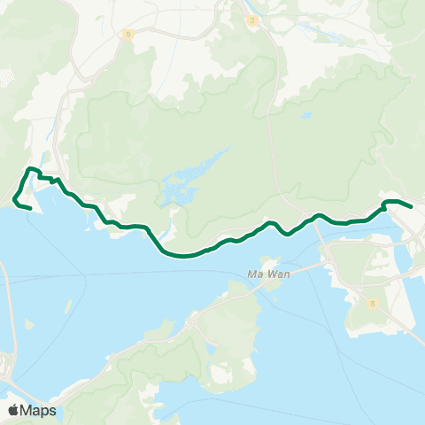 Kowloon Motor Bus Tuen Mun Pier Head - Tsuen Wan Station map