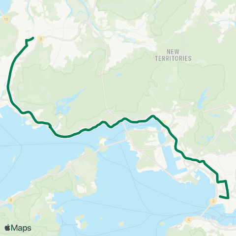 Kowloon Motor Bus Hung Shui Kiu (Hung Fuk Estate) - Jordan (W Kowloon Sta) map