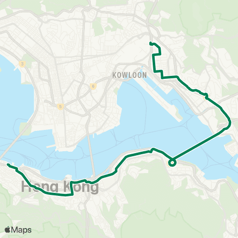 Kowloon Motor Bus Kai Tak (Kai Ching Estate) - Central (Macao Ferry) map