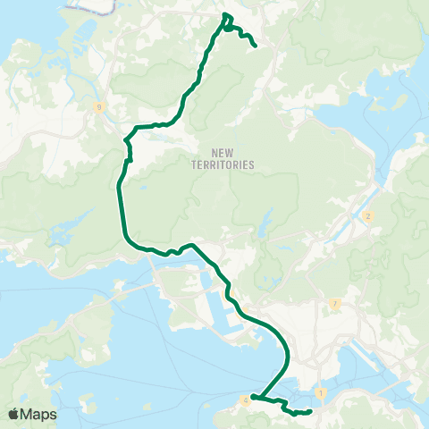 Kowloon Motor Bus Fanling (Wah Ming) - Exhibition Ctr Sta map