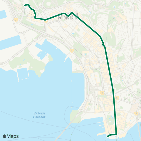 Kowloon Motor Bus Star Ferry - Lai Chi Kok map