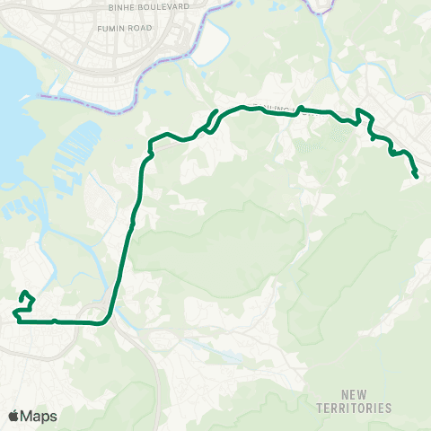 Kowloon Motor Bus Sheung Shui (Ching Ho) - Long Ping Estate map