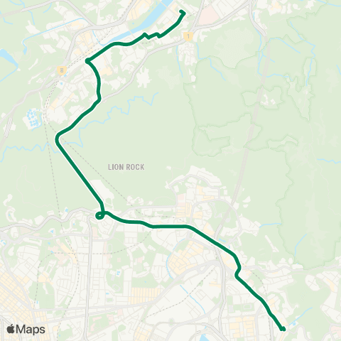 Kowloon Motor Bus Shatin Wai - Ngau Tau Kok map
