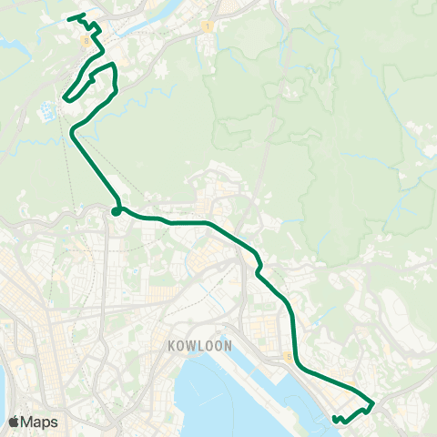 Kowloon Motor Bus Mei Lam - Kwun Tong Ferry map